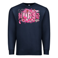 Navy breast cancer nurse Premium Sweatshirt - LillyAllenDesigns