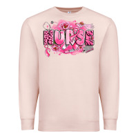 Pale Pink breast cancer nurse Premium Sweatshirt - LillyAllenDesigns