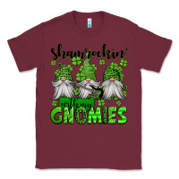 Burgundy shamrockin' with my gnomies st patrick's day Classic Tee - Jasminsmagicworld