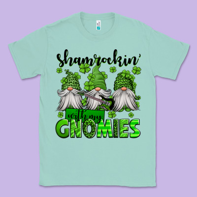 Shamrockin' With My Gnomies St Patrick's Day Classic Tee Designed By Jasminsmagicworld