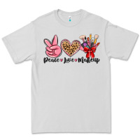 Dove Grey peace love makeup Premium Tee - MaliasSmallBusiness