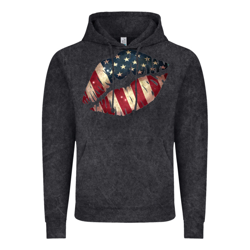 Vintage American Flag Lips Vintage Hoodie by Bettercallsaul | Teevron