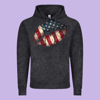 Vintage American Flag Lips Vintage Hoodie Designed By Bettercallsaul