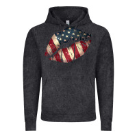 Vintage Black Vintage American Flag Lips Vintage Hoodie - Bettercallsaul