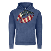 Vintage Denim Vintage American Flag Lips Vintage Hoodie - Bettercallsaul