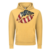 Vintage Mustard Vintage American Flag Lips Vintage Hoodie - Bettercallsaul