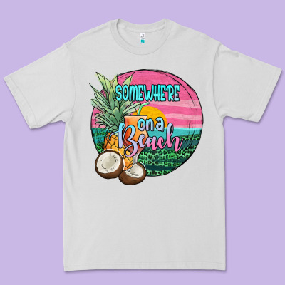Somewhere On A Beach Premium Tee Designed By Jahusdesignshop