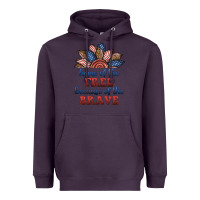 Plum home of the free because of the brave Heavyweight Hoodie - BundleAndBundleShop