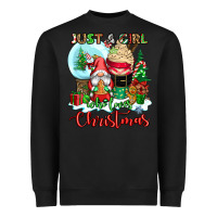 Black just a girl who loves christmas Heavyweight Sweatshirt - CowGirlArtShop