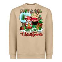 Mushroom just a girl who loves christmas Heavyweight Sweatshirt - CowGirlArtShop