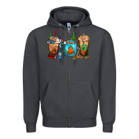 Smoke Camping Coffee Cups Zipper Hoodie - FaDigitalArtStudio
