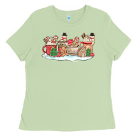 Matcha christmas cookie coffe cups Ladies Tee - MaliasSmallBusiness