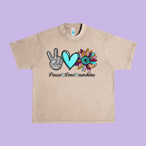 Peace Love Sunshine Urban Heavy Tee Designed By Bettercallsaul