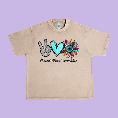 Peace Love Sunshine Urban Heavy Tee Designed By Bettercallsaul