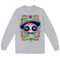 Moon Dust Mexican Day of dead sugar skull Long Sleeve Tee - NancyCooperArtShop