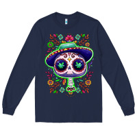 Mexican Day Of Dead Sugar Skull Long Sleeve Tee | Teevron