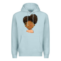 Blue Mist black girl Premium Hoodie - FaDigitalArtStudio
