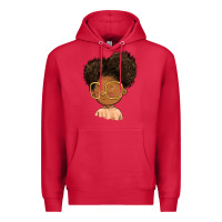 Cardinal black girl Premium Hoodie - FaDigitalArtStudio