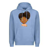 Colony Blue black girl Premium Hoodie - FaDigitalArtStudio