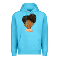 Ocean Blue black girl Premium Hoodie - FaDigitalArtStudio