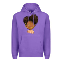 Purple black girl Premium Hoodie - FaDigitalArtStudio
