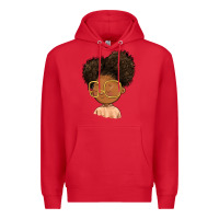 Red black girl Premium Hoodie - FaDigitalArtStudio