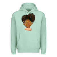 Seafoam black girl Premium Hoodie - FaDigitalArtStudio