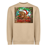 Mushroom merry christmas heifer cow Heavyweight Sweatshirt - CowGirlArtShop