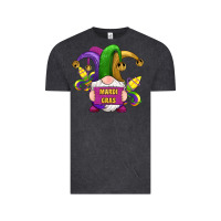 Vintage Black mardi gras gnomes fleur de lis Vintage Tee - RanaPortraitStore