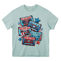 Arona usa america cassette tapes Heavy Core Tee - MaliasSmallBusiness