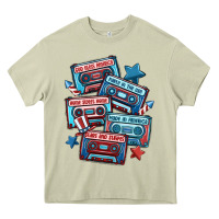 Mossy usa america cassette tapes Heavy Core Tee - MaliasSmallBusiness