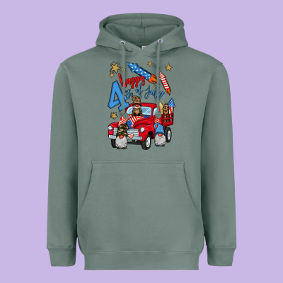 4th Of July Truck  1 Heavyweight Hoodie Designed By Bundleandbundleshop
