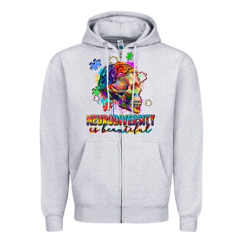Neurodiversity Is Beautiful Zipper Hoodie by FaDigitalArtStudio | Teevron