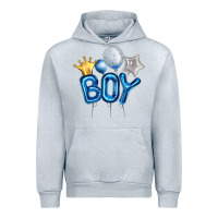 Heather Grey Birthday Boy Balloon Urban Hoodie - Artiststas