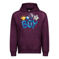 Mauve Wine Birthday Boy Balloon Urban Hoodie - Artiststas