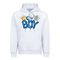 White Birthday Boy Balloon Urban Hoodie - Artiststas