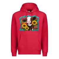 Cardinal western cow sunflowers serape leopard Premium Hoodie - RanaPortraitStore