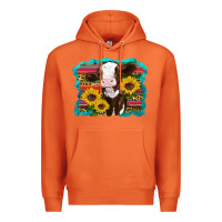 Carrot western cow sunflowers serape leopard Premium Hoodie - RanaPortraitStore