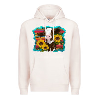 Pale Pink western cow sunflowers serape leopard Premium Hoodie - RanaPortraitStore