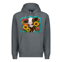 Rock western cow sunflowers serape leopard Premium Hoodie - RanaPortraitStore