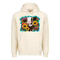 Tofu western cow sunflowers serape leopard Premium Hoodie - RanaPortraitStore