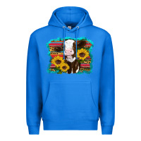True Royal western cow sunflowers serape leopard Premium Hoodie - RanaPortraitStore