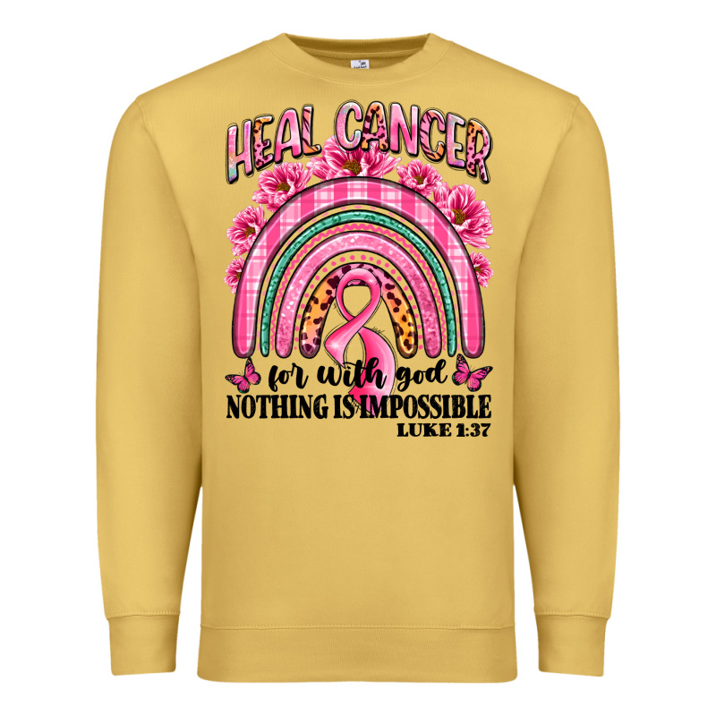 Heal Cancer Rainbow Premium Sweatshirt by LillyAllenDesigns | Teevron