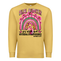 Antique Gold heal cancer rainbow Premium Sweatshirt - LillyAllenDesigns
