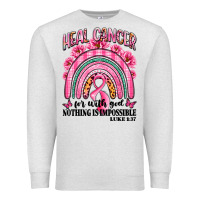 Oatmeal Heather heal cancer rainbow Premium Sweatshirt - LillyAllenDesigns
