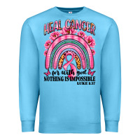 Ocean Blue heal cancer rainbow Premium Sweatshirt - LillyAllenDesigns