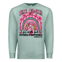 Seafoam heal cancer rainbow Premium Sweatshirt - LillyAllenDesigns