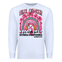 White heal cancer rainbow Premium Sweatshirt - LillyAllenDesigns