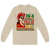 Mushroom In a world full of princesses be a chingona Long Sleeve Tee - NancyCooperArtShop