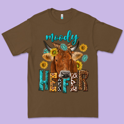 Moody Cow Premium Tee Designed By Nancycooperartshop